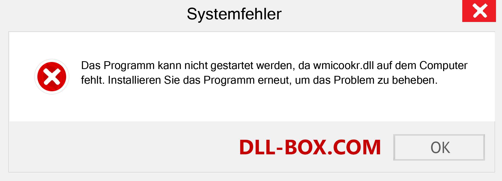 wmicookr.dll-Datei fehlt?. Download für Windows 7, 8, 10 - Fix wmicookr dll Missing Error unter Windows, Fotos, Bildern